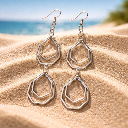 RICHEERA Silver-Plated Earrings - Back Image