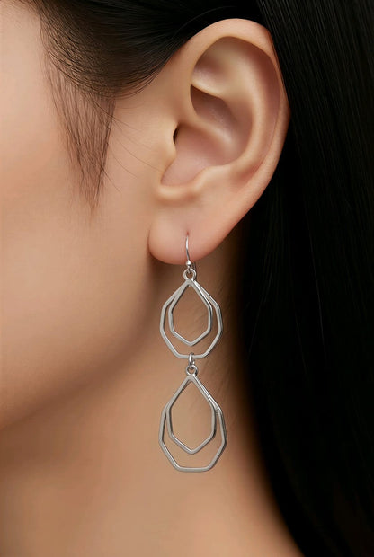 RICHEERA Silver-Plated Earrings - Detail Angle