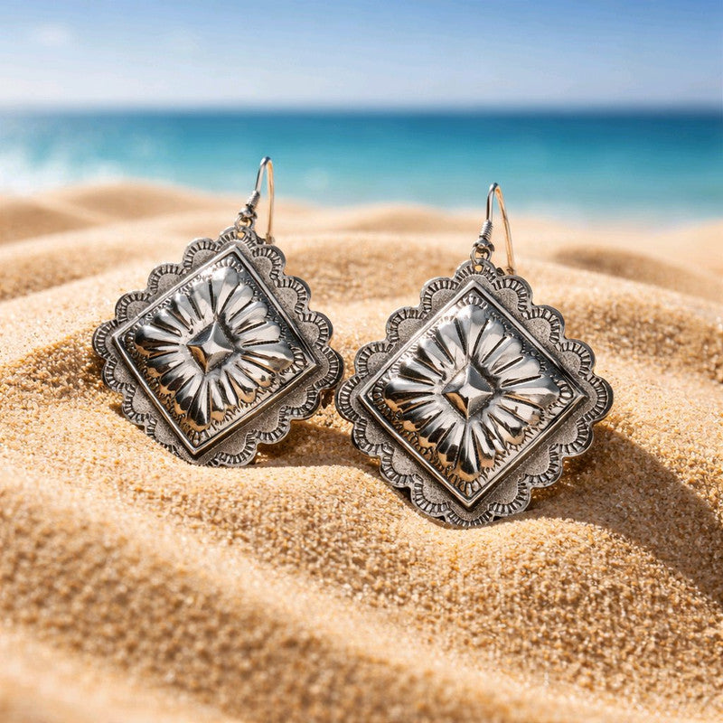 RICHEERA Silver-Plated Earrings - Back Image