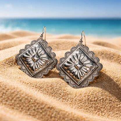 RICHEERA Silver-Plated Earrings - Back Image