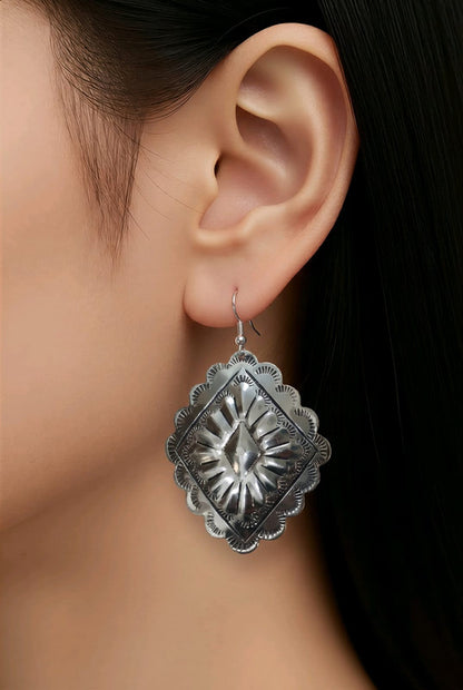 RICHEERA Silver-Plated Earrings - Detail Angle