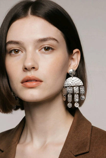 RICHEERA Silver-Plated Earrings - Detail Angle