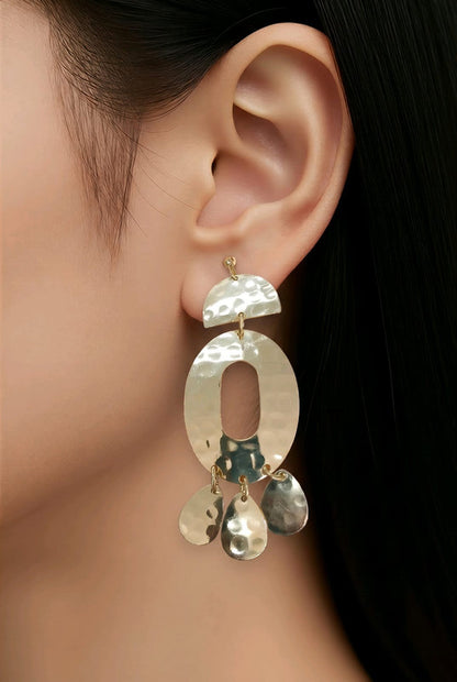 RICHEERA Gold-Plated Earrings - Detail Angle
