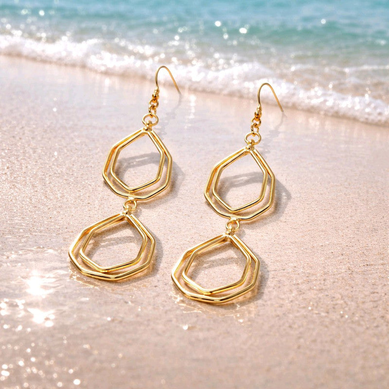 RICHEERA Gold-Plated Earrings - Back Image