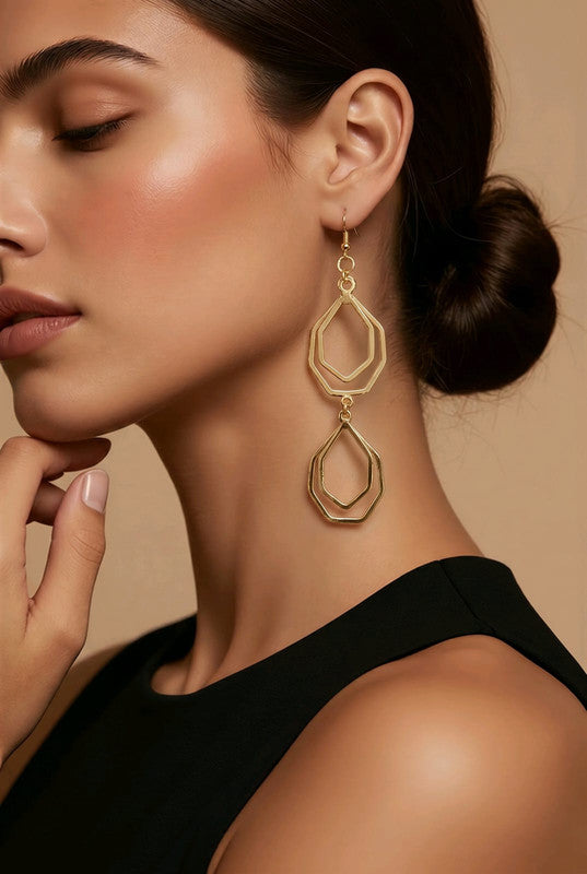 RICHEERA Gold-Plated Earrings - Detail Angle