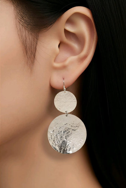 RICHEERA Silver-Plated Earrings - Detail Angle