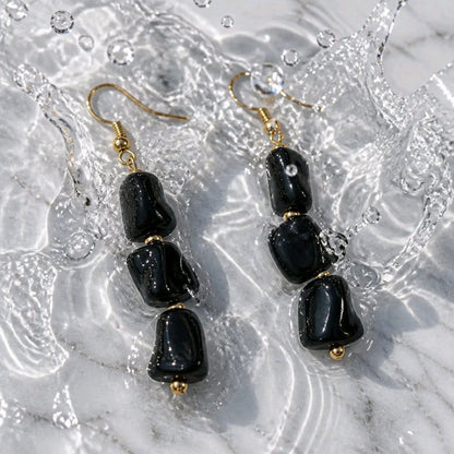 RICHEERA Gold-Plated Earrings - Detail Angle