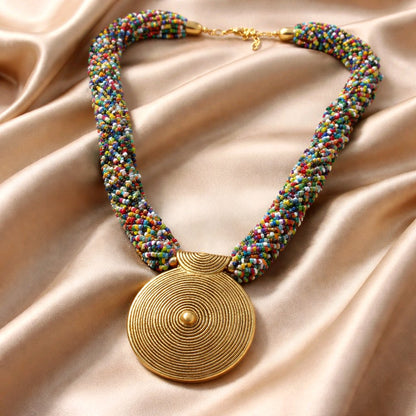 RICHEERA Gold-Plated Handcrafted Fusion Necklace