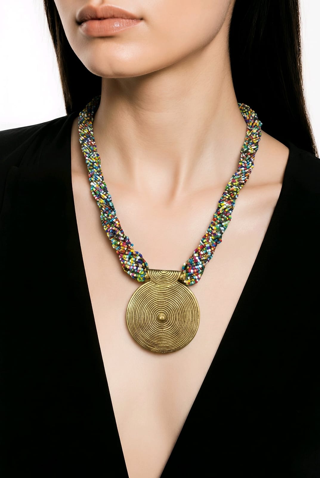 RICHEERA Gold-Plated Handcrafted Fusion Necklace