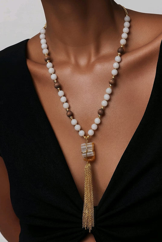 RICHEERA Gold-Plated Handcrafted Western Necklace - Side Image