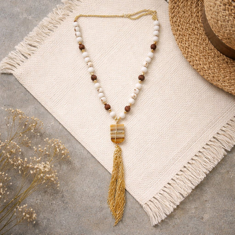 RICHEERA Gold-Plated Handcrafted Western Necklace - Back Image