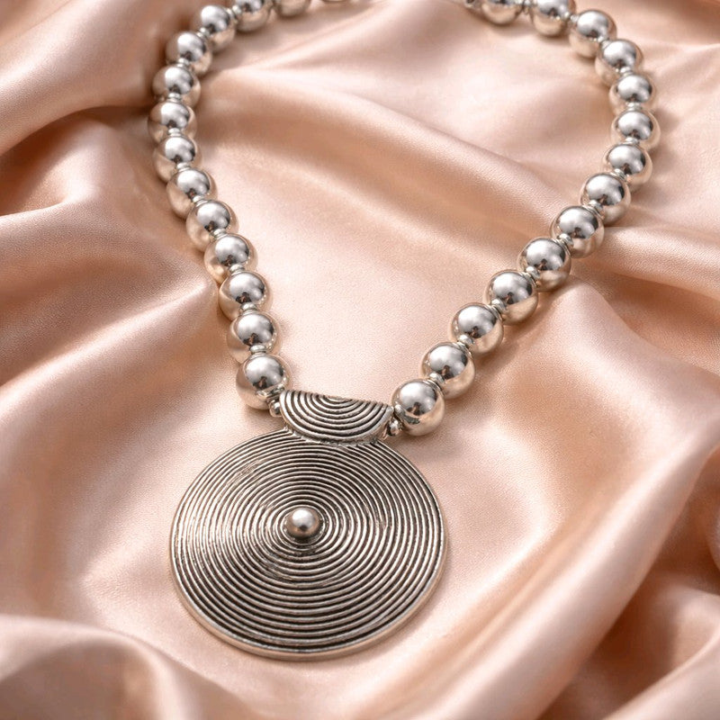 RICHEERA Silver-Plated Handcrafted Ethnic Necklace