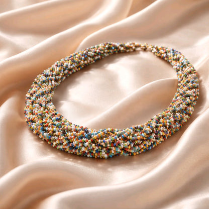 RICHEERA Gold-Plated Handcrafted Fusion Necklace