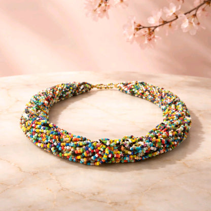 RICHEERA Gold-Plated Handcrafted Fusion Necklace