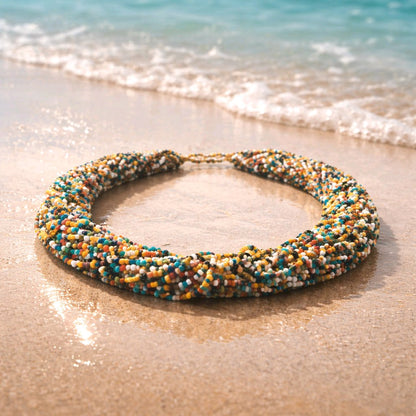 RICHEERA Gold-Plated Handcrafted Fusion Necklace