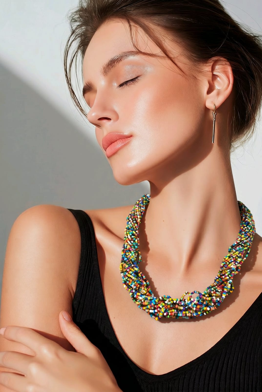 RICHEERA Gold-Plated Handcrafted Fusion Necklace