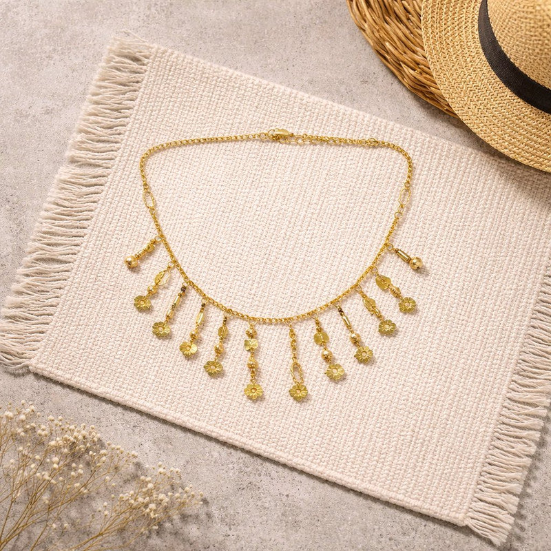 RICHEERA Gold-Plated Handcrafted Ethnic Necklace - Back Image