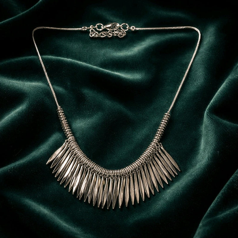 RICHEERA Silver-Plated Handcrafted Ethnic Necklace