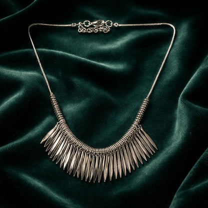 RICHEERA Silver-Plated Handcrafted Ethnic Necklace