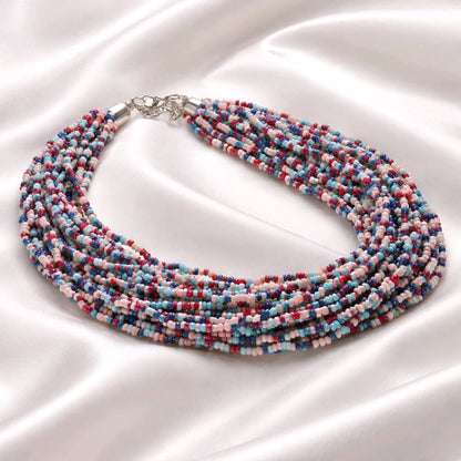 RICHEERA Silver-Plated Handcrafted Fusion Necklace
