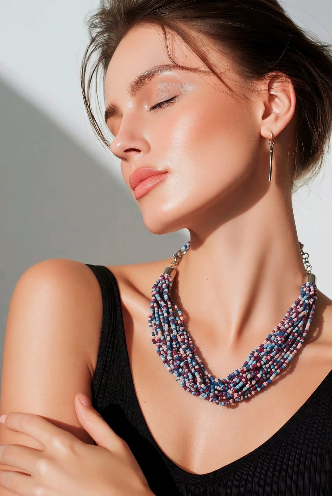 RICHEERA Silver-Plated Handcrafted Fusion Necklace
