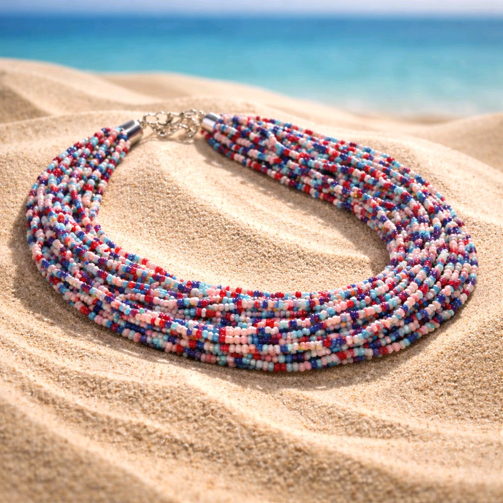 RICHEERA Silver-Plated Handcrafted Fusion Necklace