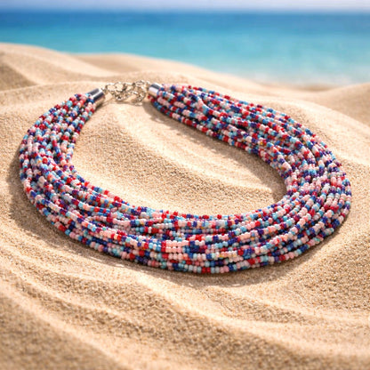 RICHEERA Silver-Plated Handcrafted Fusion Necklace