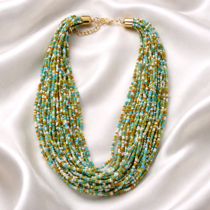 RICHEERA Gold-Plated Handcrafted Fusion Necklace