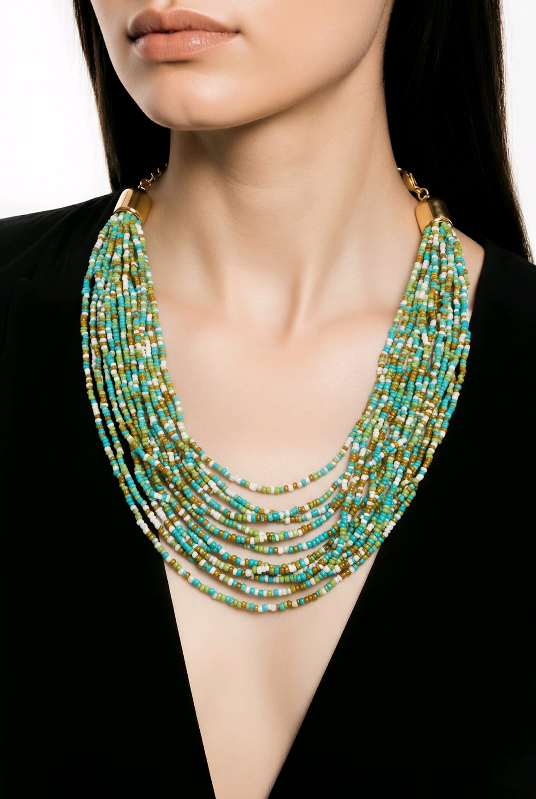 RICHEERA Gold-Plated Handcrafted Fusion Necklace