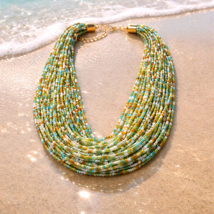 RICHEERA Gold-Plated Handcrafted Fusion Necklace