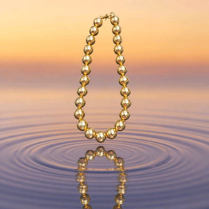 RICHEERA Gold-Plated Handcrafted Fusion Necklace - Side Image