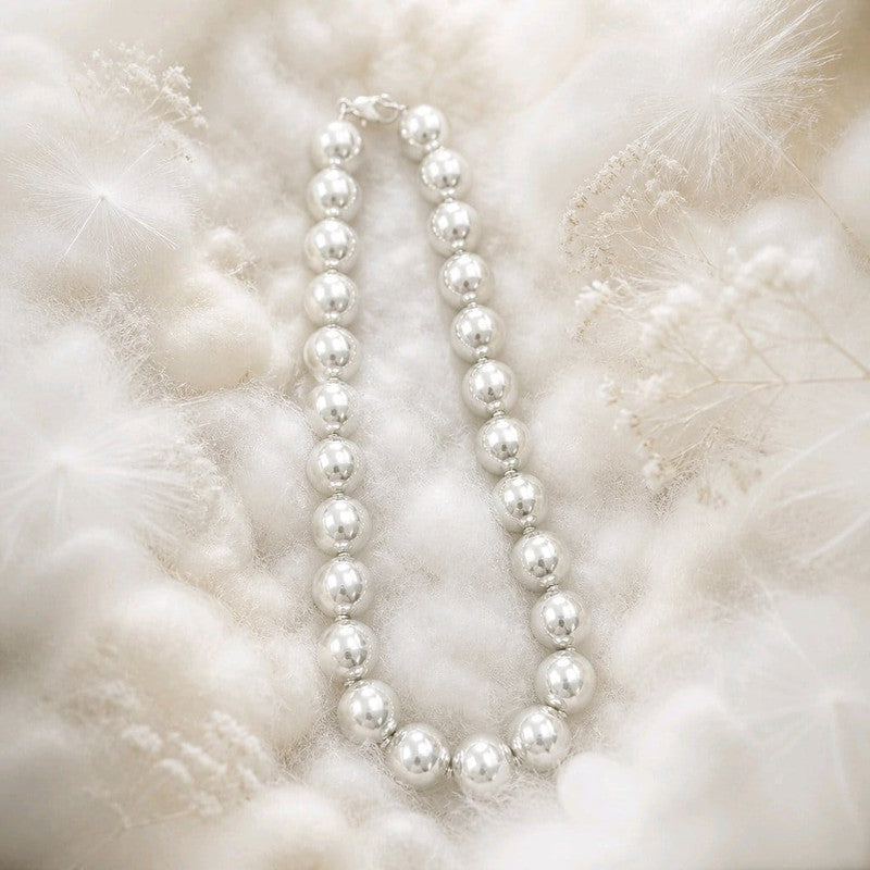 RICHEERA Silver-Plated Handcrafted Fusion Necklace - Side Image