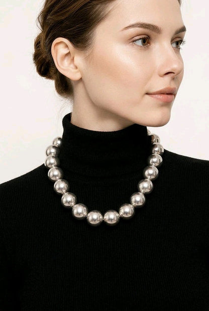 RICHEERA Silver-Plated Handcrafted Fusion Necklace - Back Image