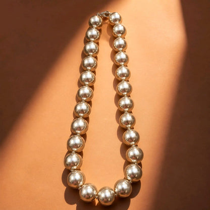 RICHEERA Silver-Plated Handcrafted Fusion Necklace - Detail Angle