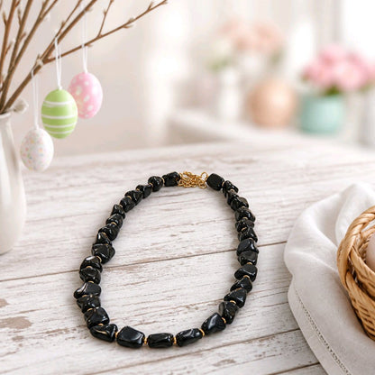 RICHEERA Gold-Plated Handcrafted Western Necklace - Side Image