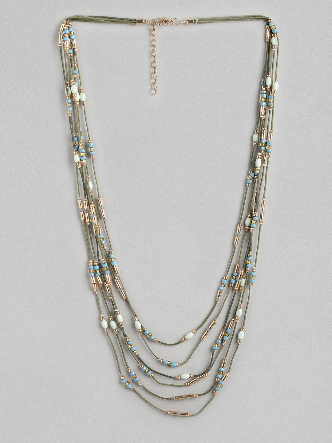 Gold-Toned & Green Layered Necklace