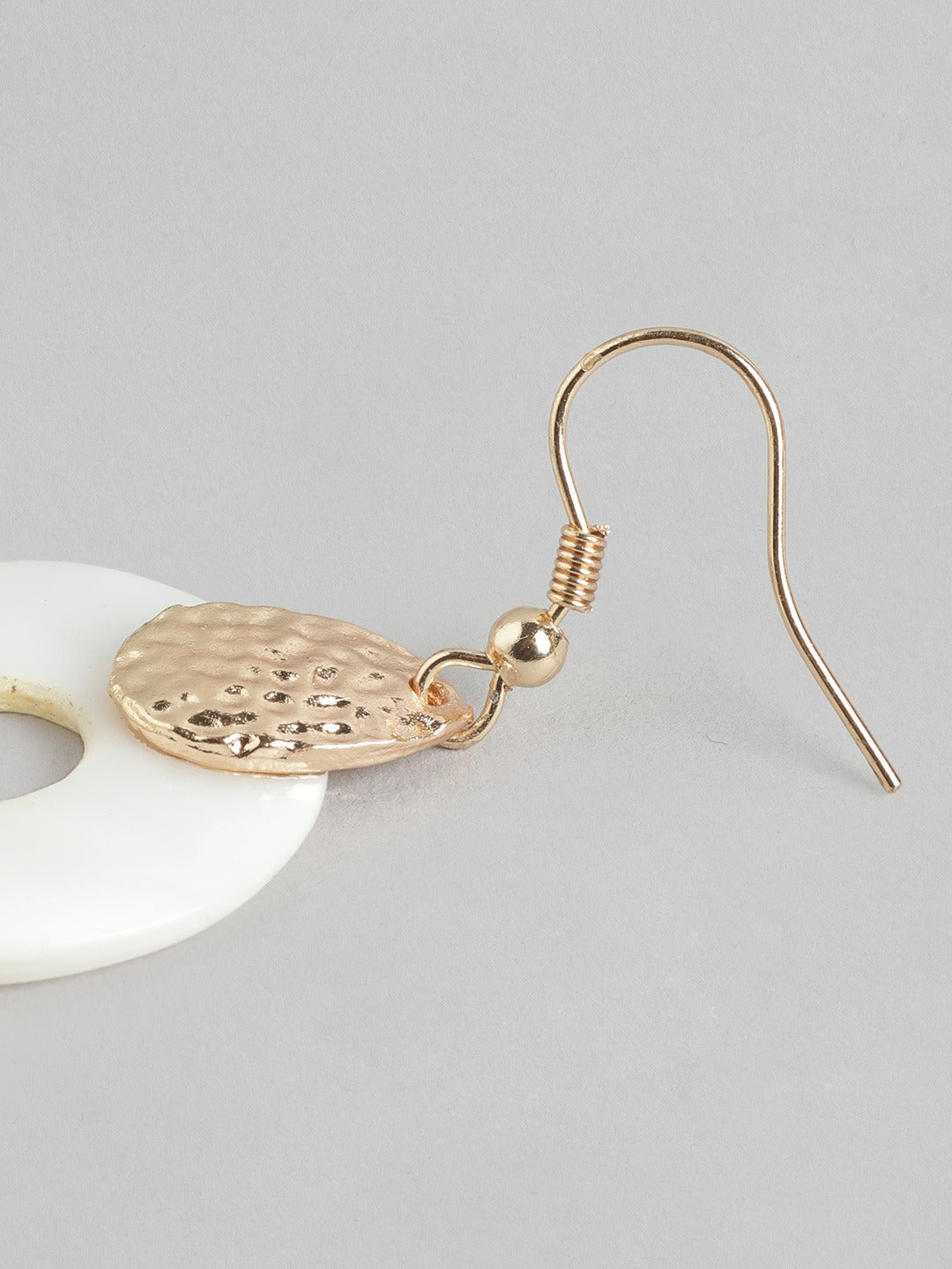 Gold-Plated Circular Drop Earrings