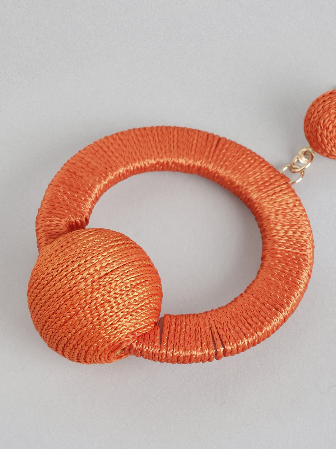 Circular Fabric  Drop Earrings