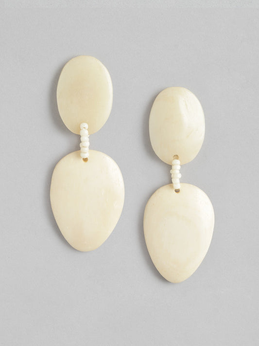 Oval Artificial Beads Drop Earrings