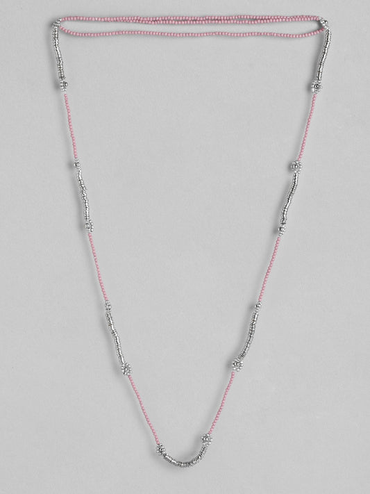 Silver-Plated Artificial Beads Necklace