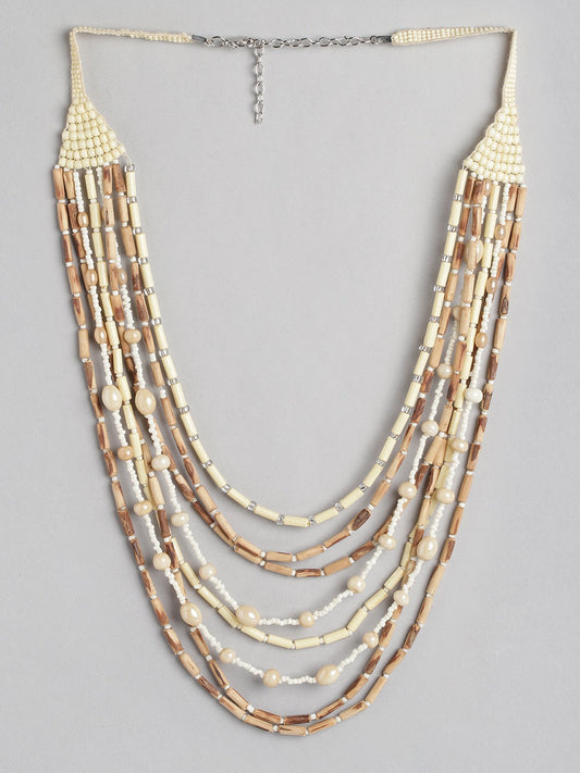 Layered Artificial Beads Necklace