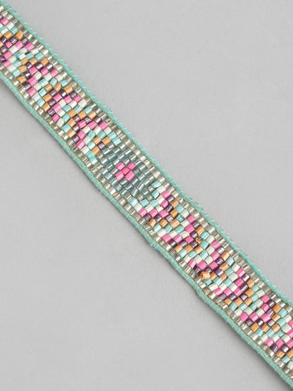 Women Artificial Beads Wraparound Bracelet