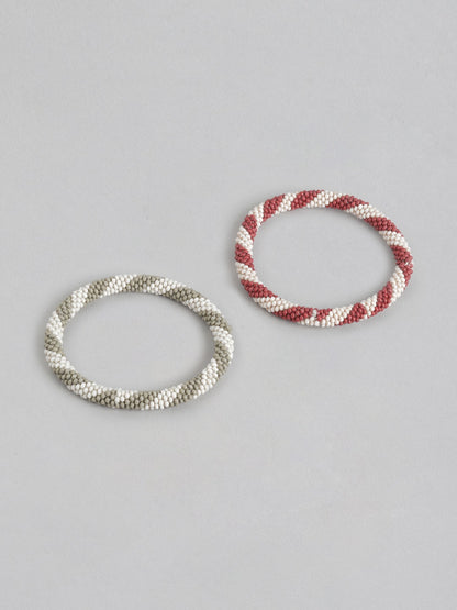 Women Set Of 2 Artificial Beads Bracelets