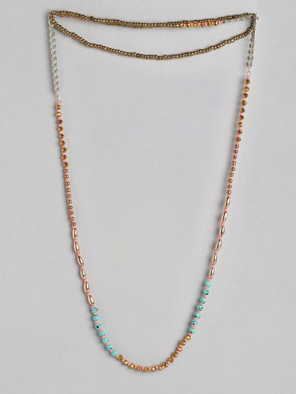 Gold-Plated Artificial Beads Necklace