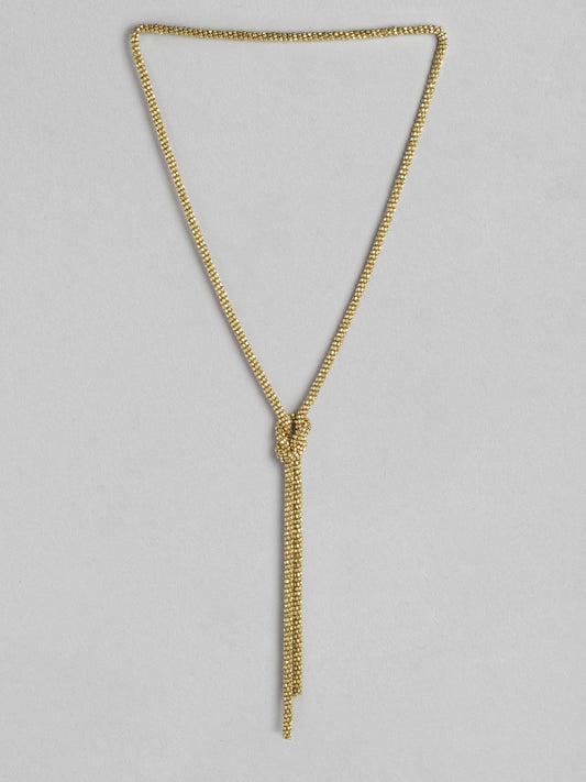 Gold-Plated Artificial Beabed Necklace