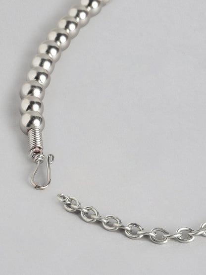 Silver-Plated Artificial Beads Necklace