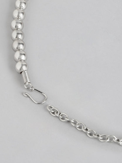 Silver-Plated Artificial Beads Necklace