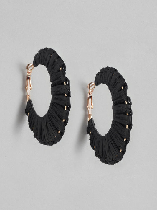 Rose Gold-Plated Circular Hoop Earrings