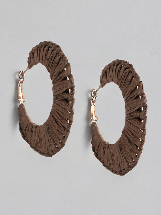 Rose Gold-Plated Circular Hoop Earrings