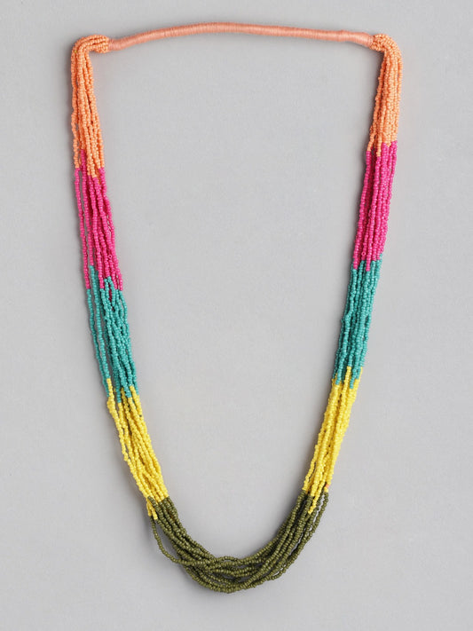 Artificial Beads Layered Necklace